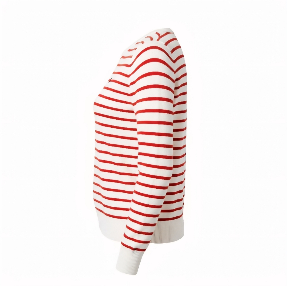 Ralph Lauren Sport/Red and White Striped Sweater/Blue Pony/Medium/Lightweight - Picture 2 of 8
